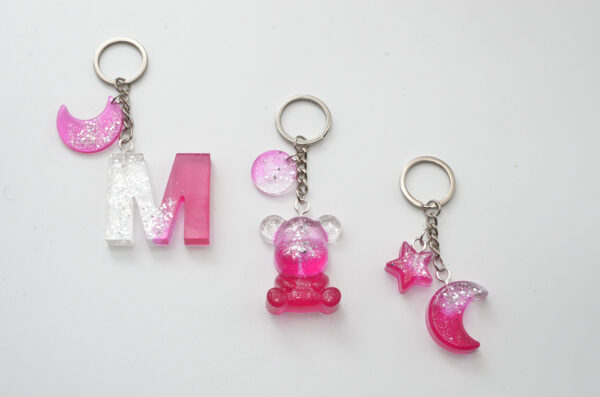 Set Portachiavi Luna e Stella + Addobbo Natalizio personalizzato + Portachiavi Orsacchiotto